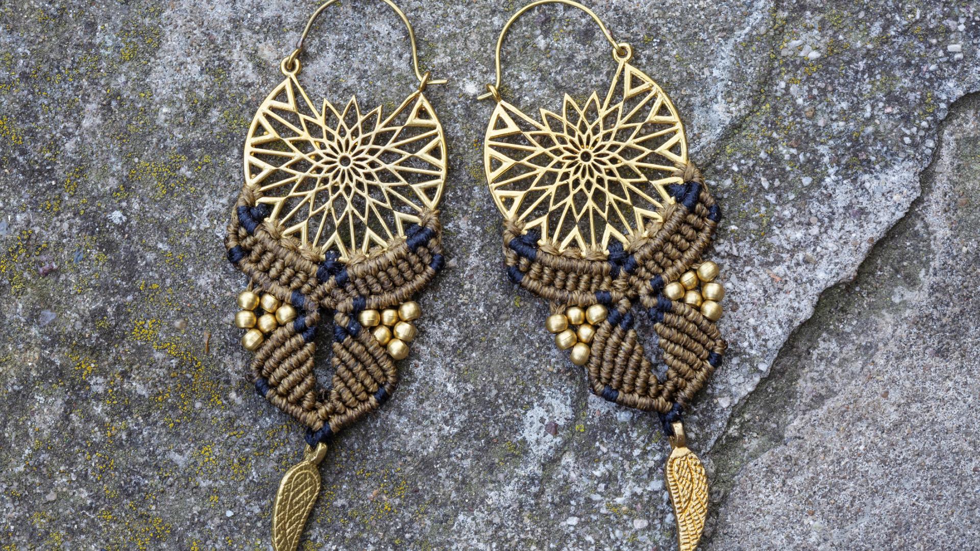 lotus beaded Earrings 