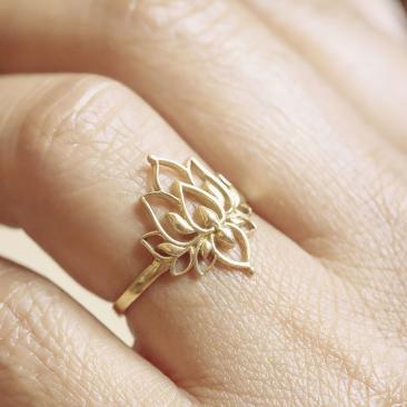 Golden Lotus Ring 